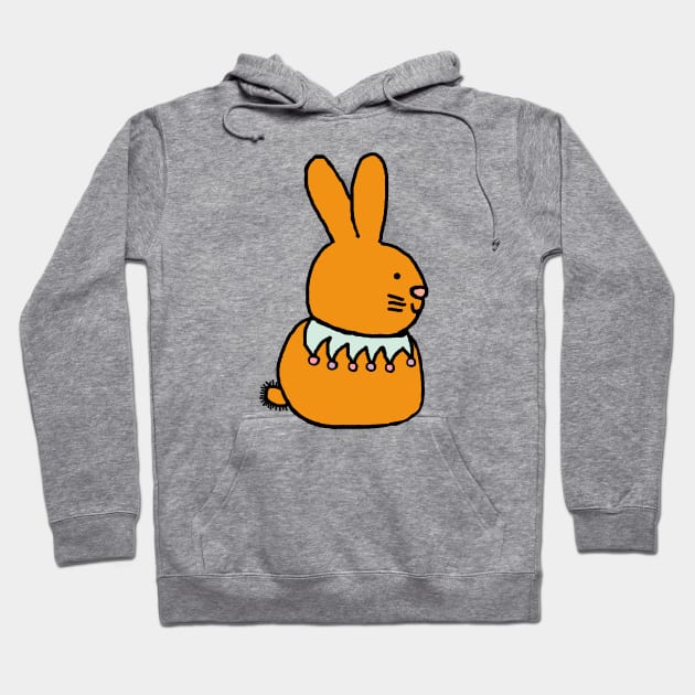 Gold Bunny Rabbit Hoodie by ellenhenryart